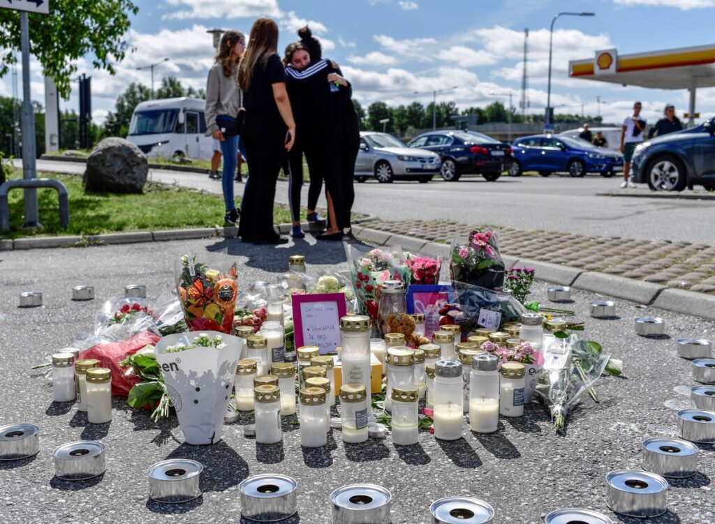Sweden Botkyrka shooting memorial