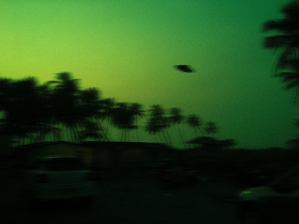 UFO over trees