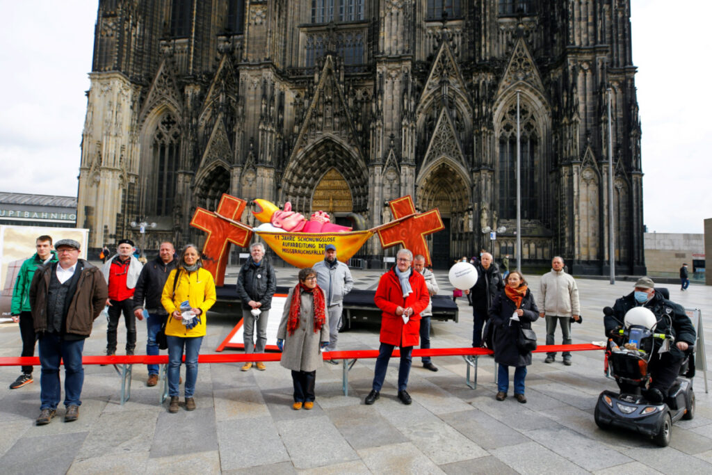 Germany Cologne Cathedral child sexual abuse protest