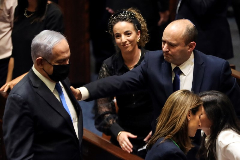 Israel Head of Oposition Benjamin Netanyahu and Israel Prime Minister Naftali Bennett