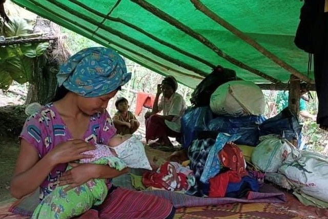 Myanmar displaced in forests2