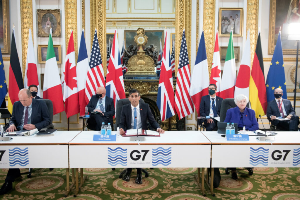 UK G7 meeting Chancellor of the Exchequer Rishi Sunak