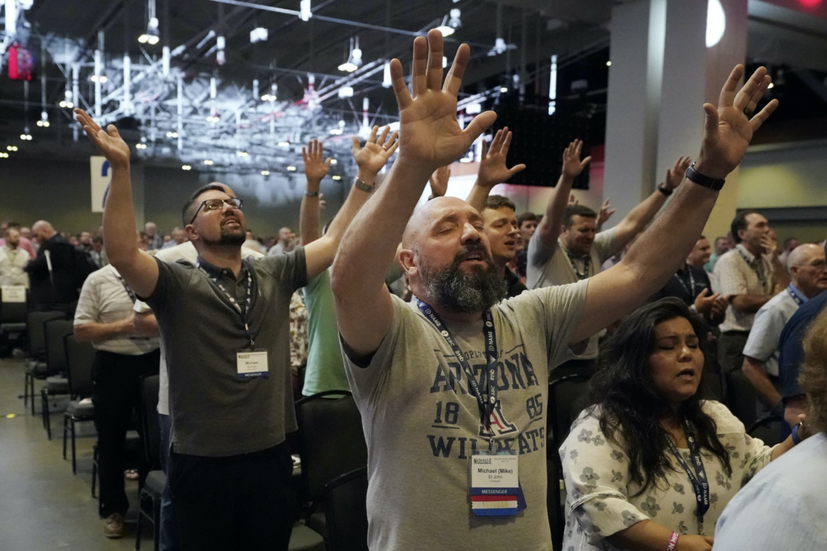 US Southern Baptist Convention worship service