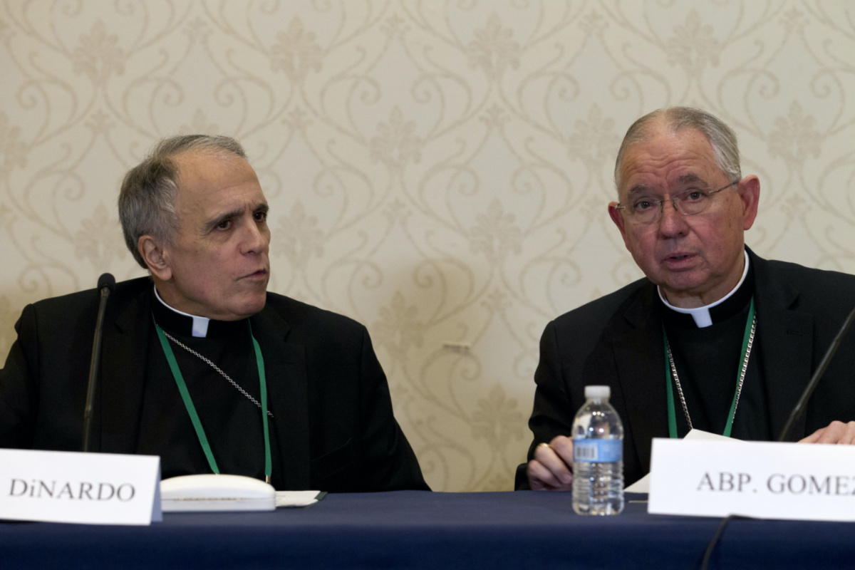 US Catholic bishops Cardinal Daniel DiNardo and Archbishop Jose Gomez