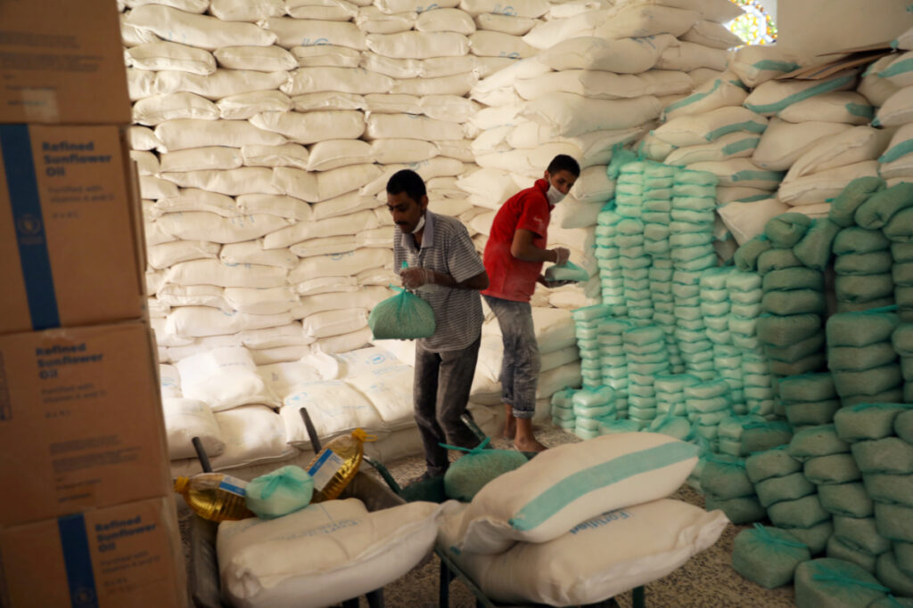 Yemen Sanaa Food aid