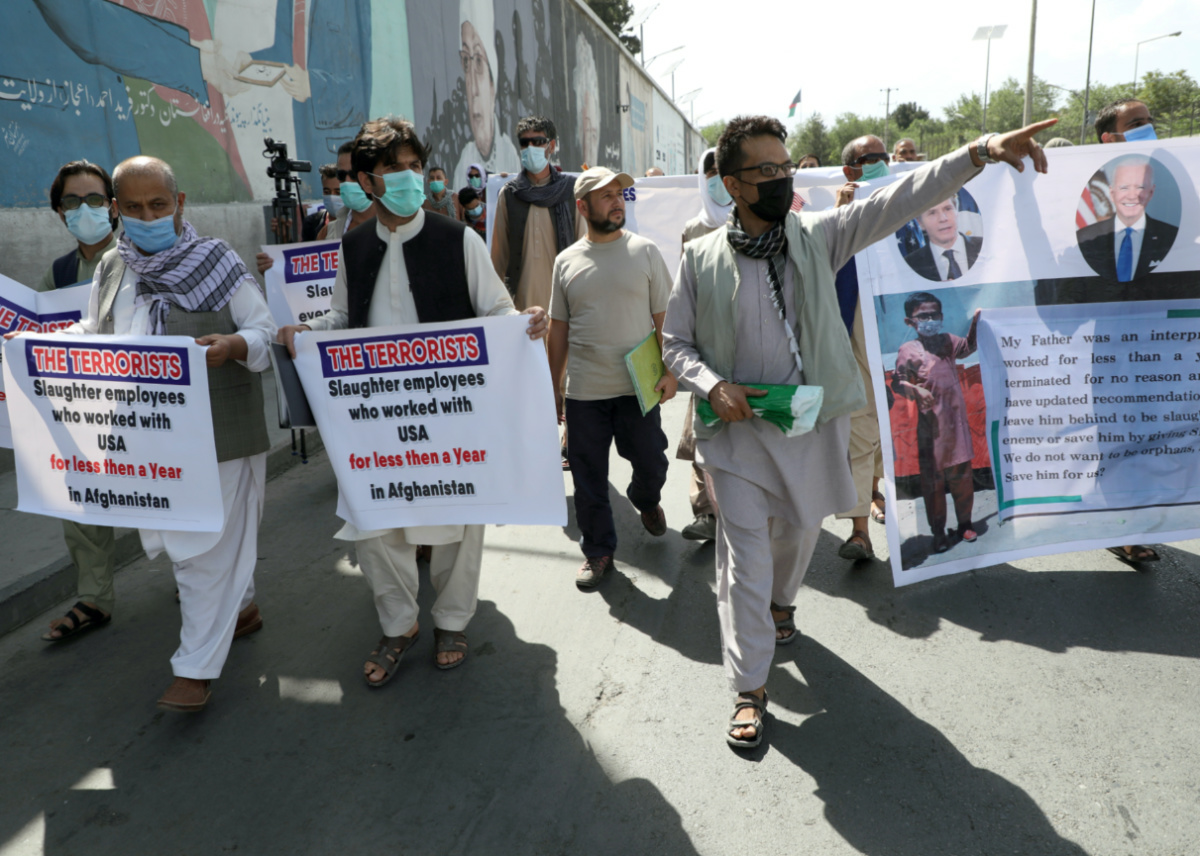 Afghanistan interpreters protest