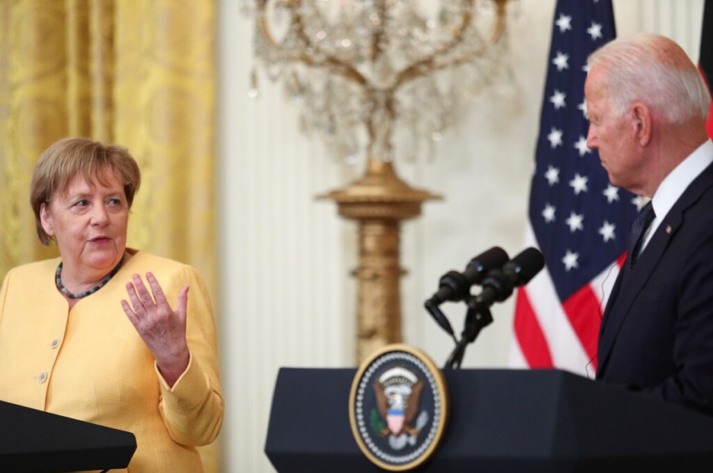 Angela Merkel and Joe Biden