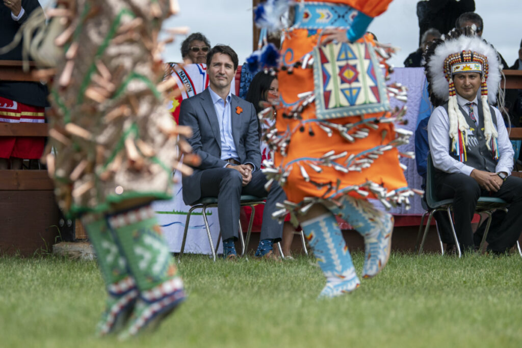 Canada Cowessess First Nation Saskatchewan Prime Minister Justin Trudeau Chief Cadmus Delorme
