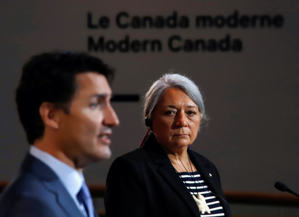 Canada Justin Trudeau and Mary Simon