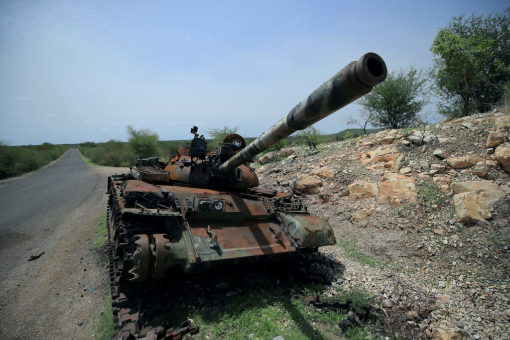 Ethiopia Humera abandoned tank