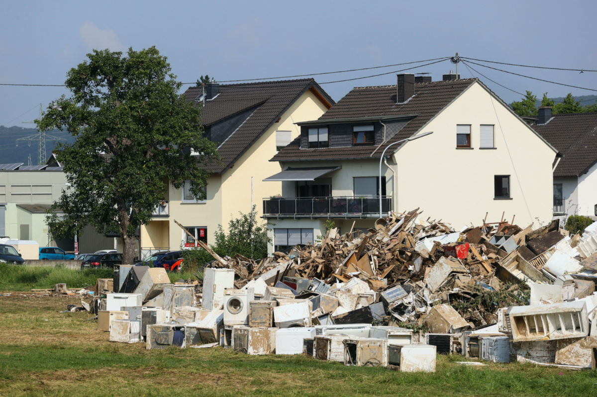 Germany Sinzig flood debris