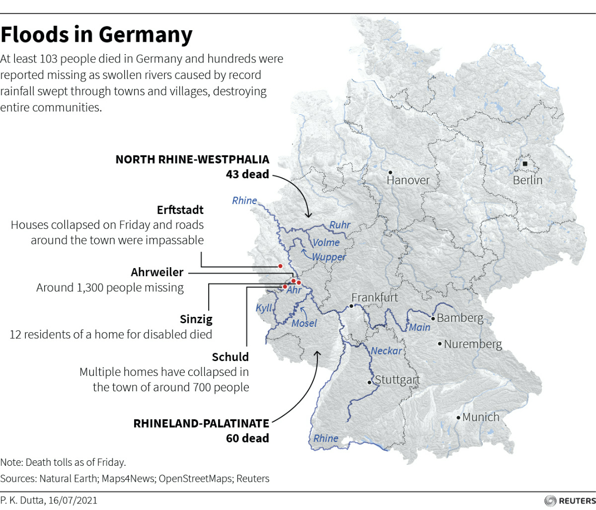 Graphic Germany Floods