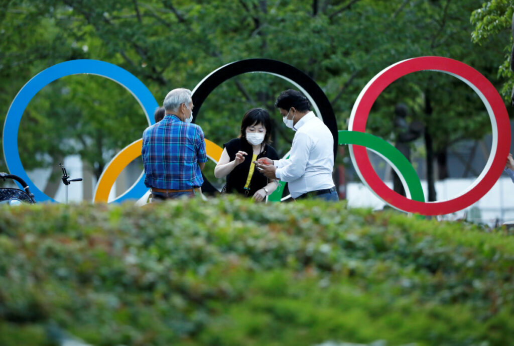 Japan Tokyo Olympic rings