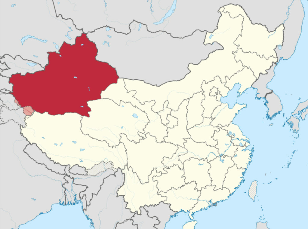 Map Xinjiang China