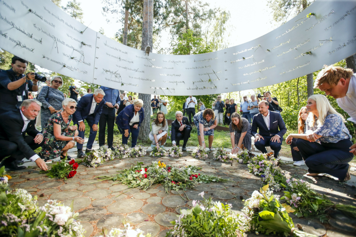 Norway Utoya flower tributes