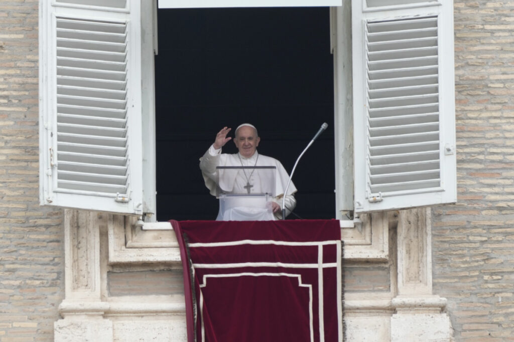Pope Francis Window overlooking St Peters Square