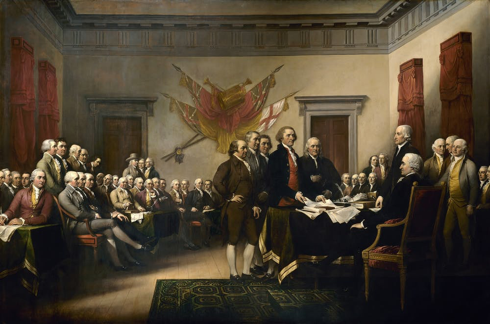 The Declaration of Independence presented to the Continental Congress