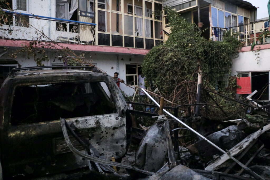 Afghanistan Kabul house destroyed on rocket attack