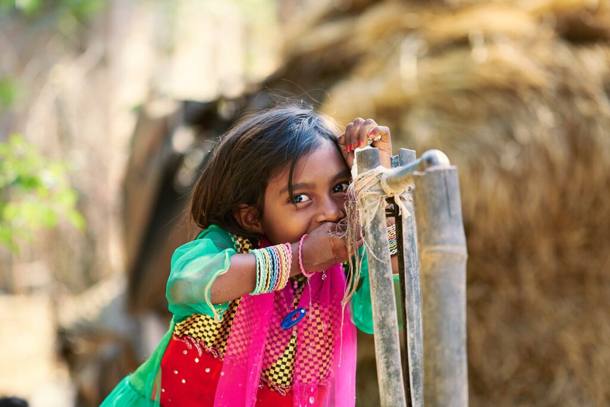 Bangladesh girl drinking water