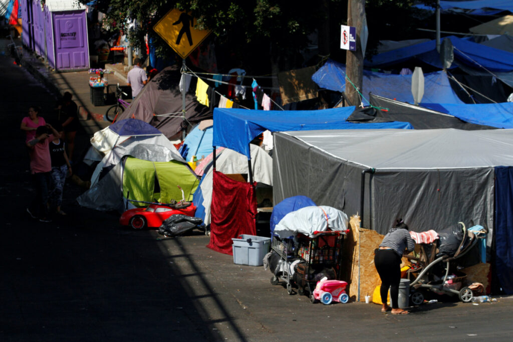 Mexico Tijuana migrant camp