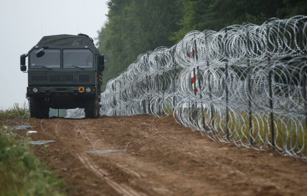 Poland border fence