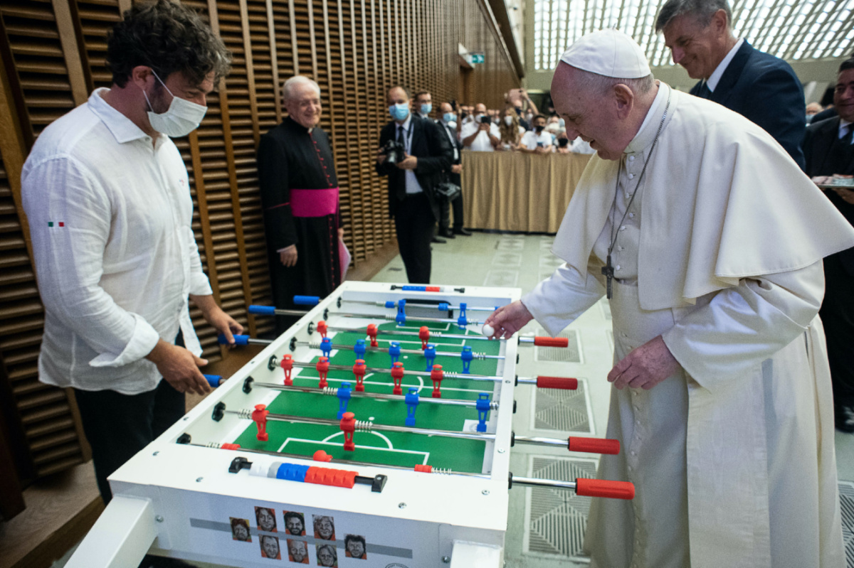 Vatican Pope Francis foosball2