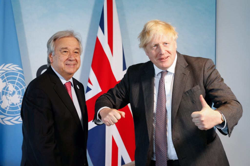 Antonio Guterres and Boris Johnson June 2021