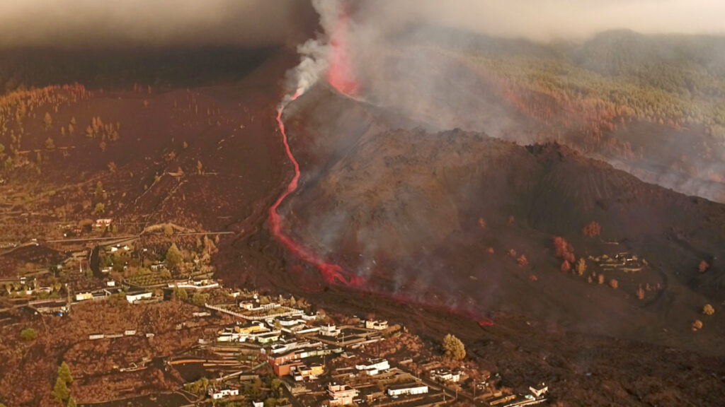 Canary Islands La Palma volcano lava flow