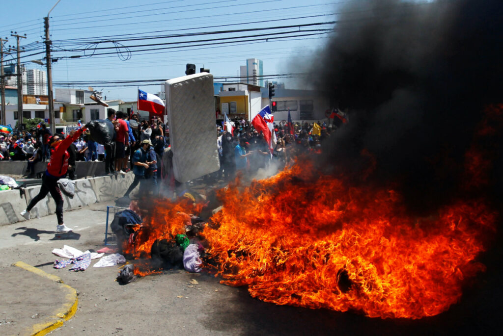 Chile Iquique anti immigrant protests