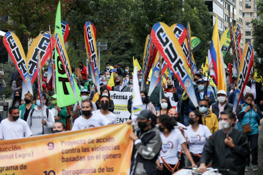 Colombia Bogota tax reform protest