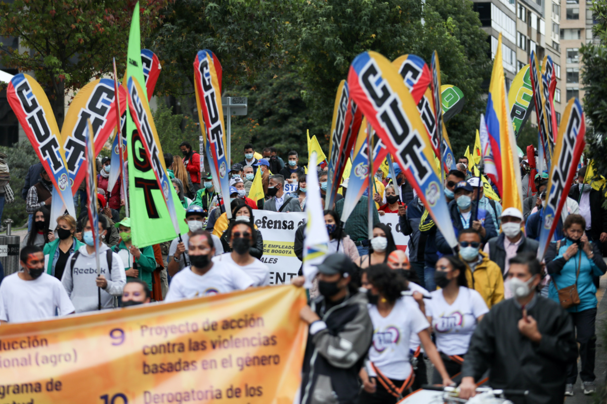 Colombia Bogota tax reform protest