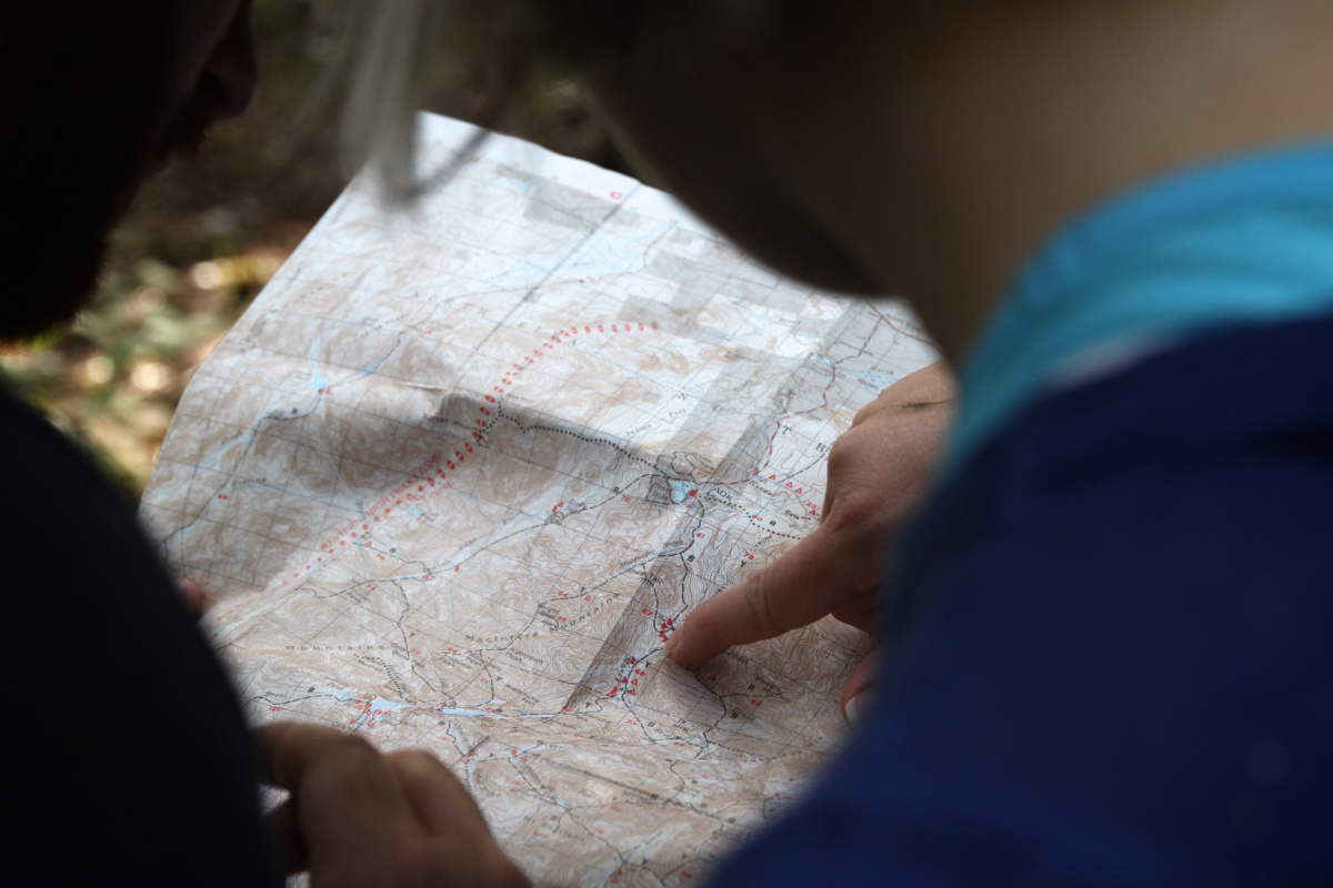 Consulting a map