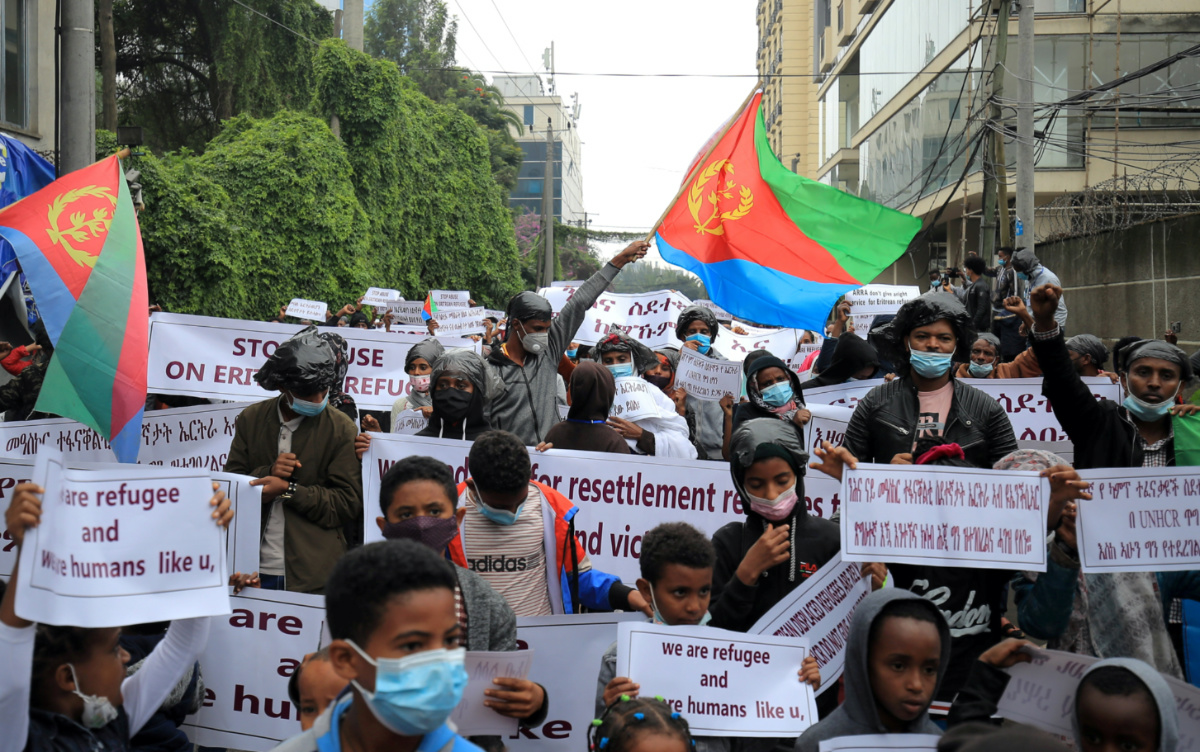 Ethiopia Addis Ababa Eritrean protest