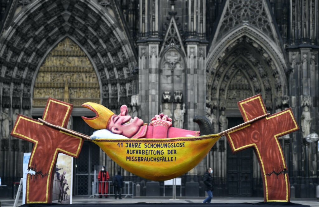 Germany Cologne protest float