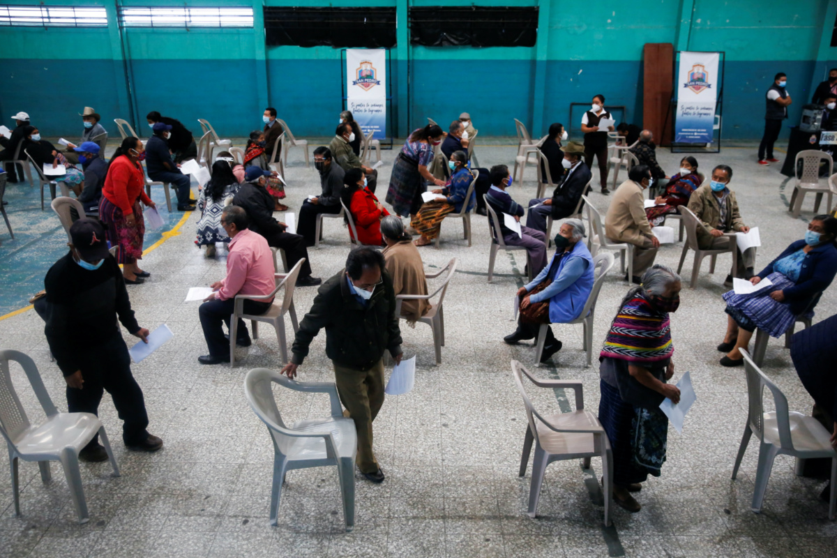 Guatemala San Pedro Sacatepequez vaccination centre