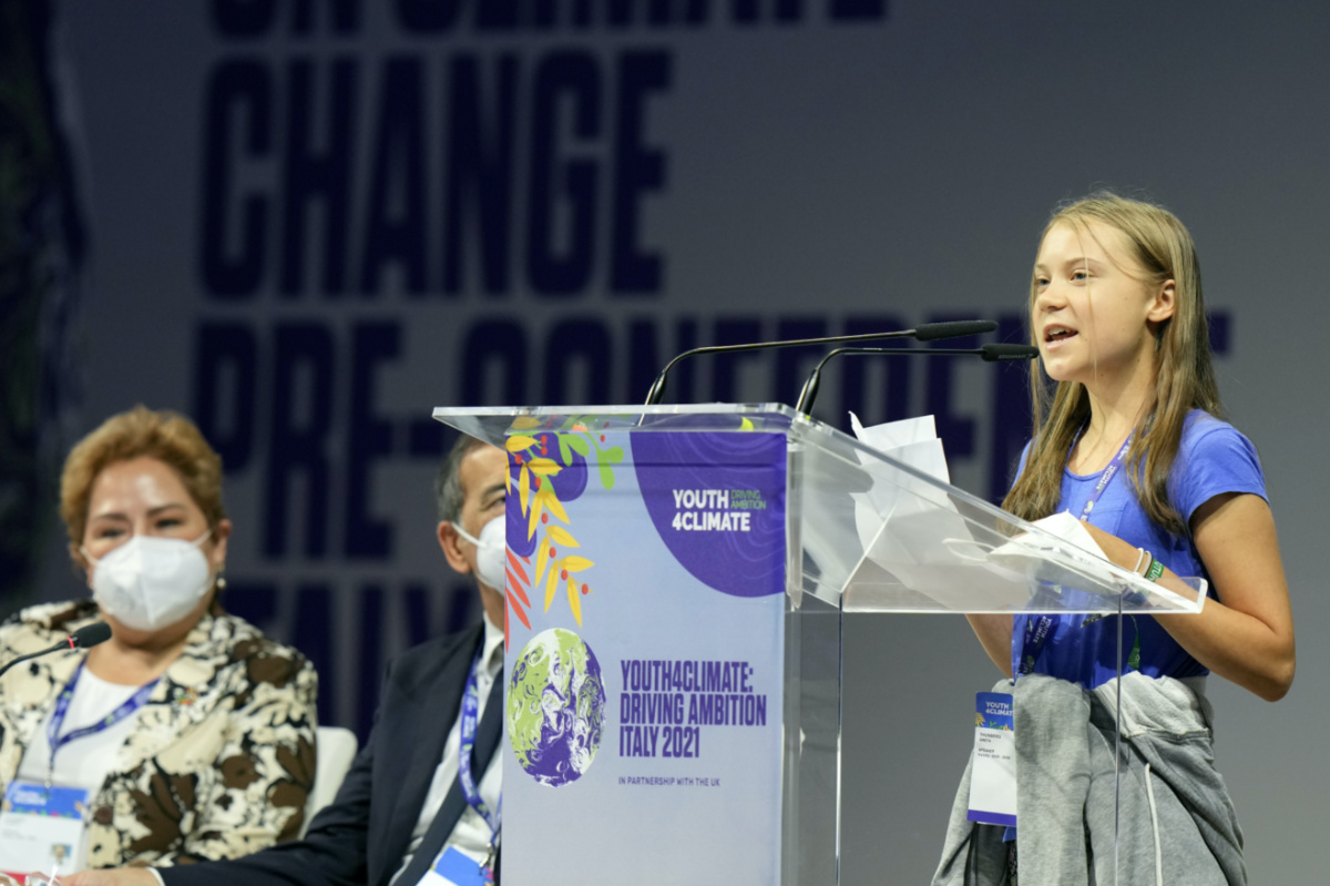 Italy Milan Youth4Climate summit Greta Thunberg