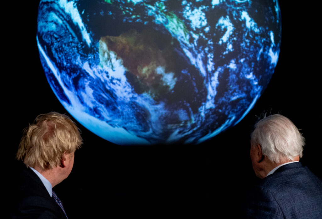 UK Science Museum Boris Johnson and David Attenborough