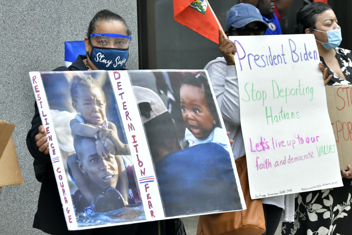 US Biden Haitian American protests