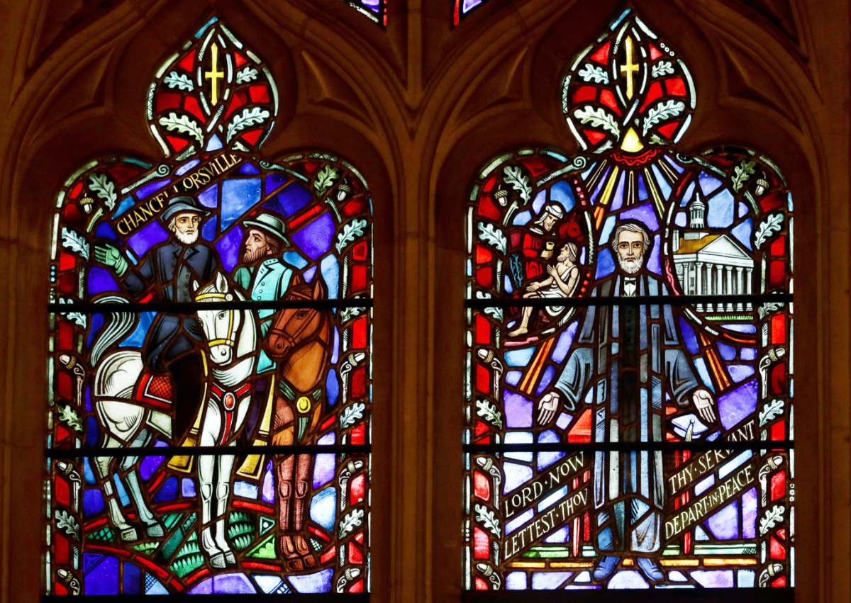 US Washington National Cathedral Confederate themed windows