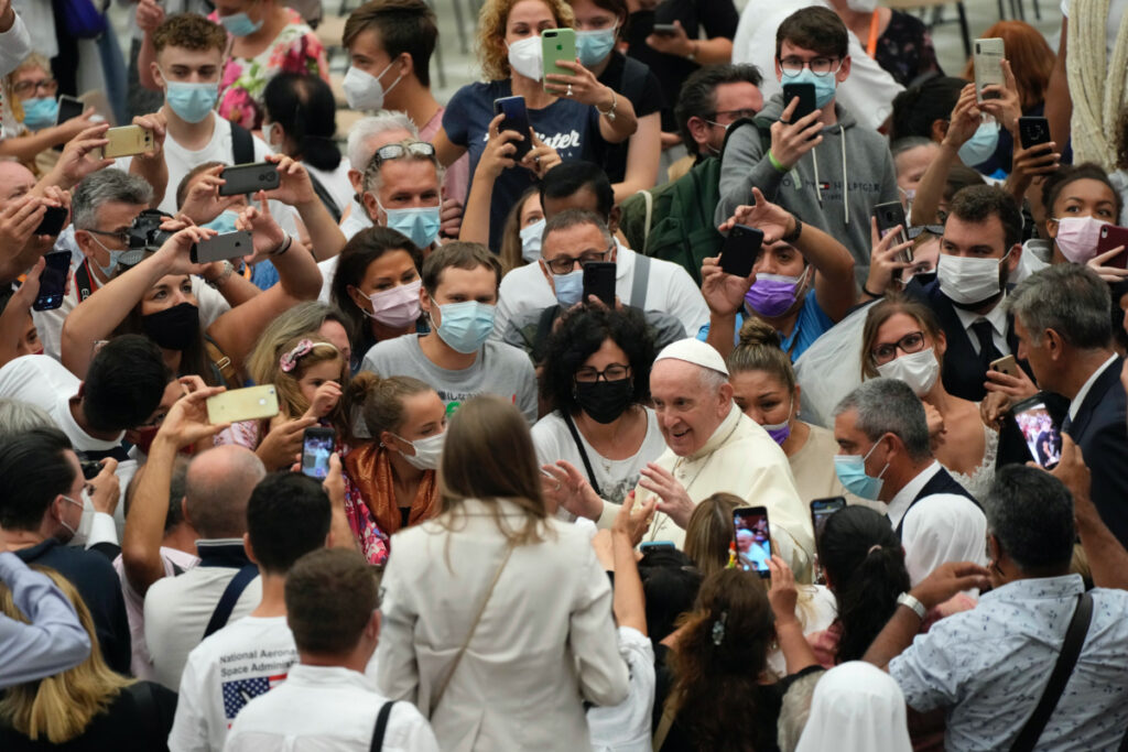 Vatican Pope Francis greets faithful Aug 2021