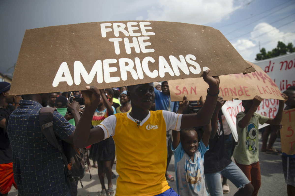Haiti missionaries protests