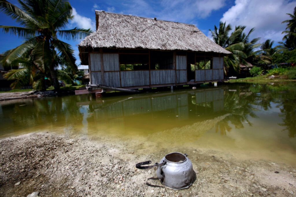 Kiribati abandoned house