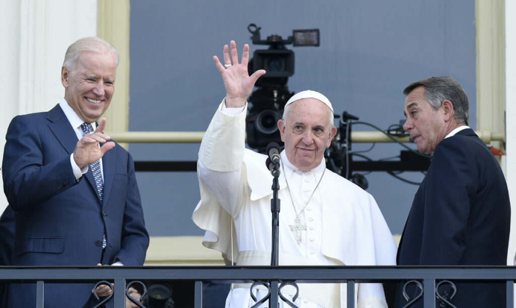 Pope Francis and Vice President Joe Biden 2015