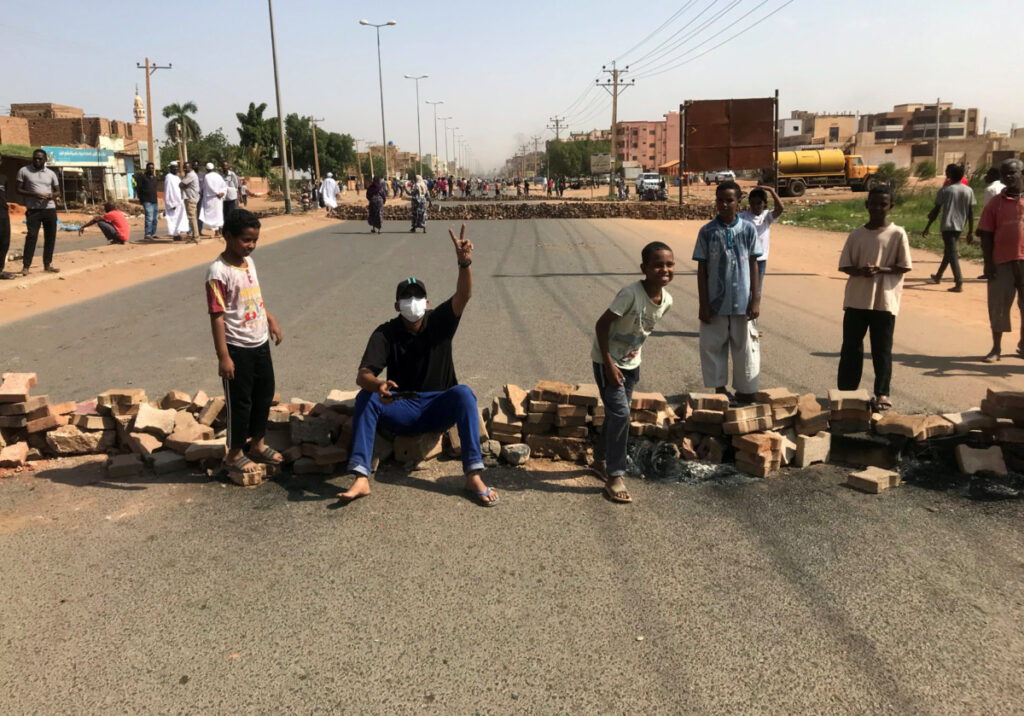 Sudan anti coup protestors