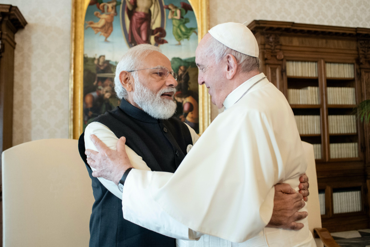 Vatican Pope Francis and Narendra Modi