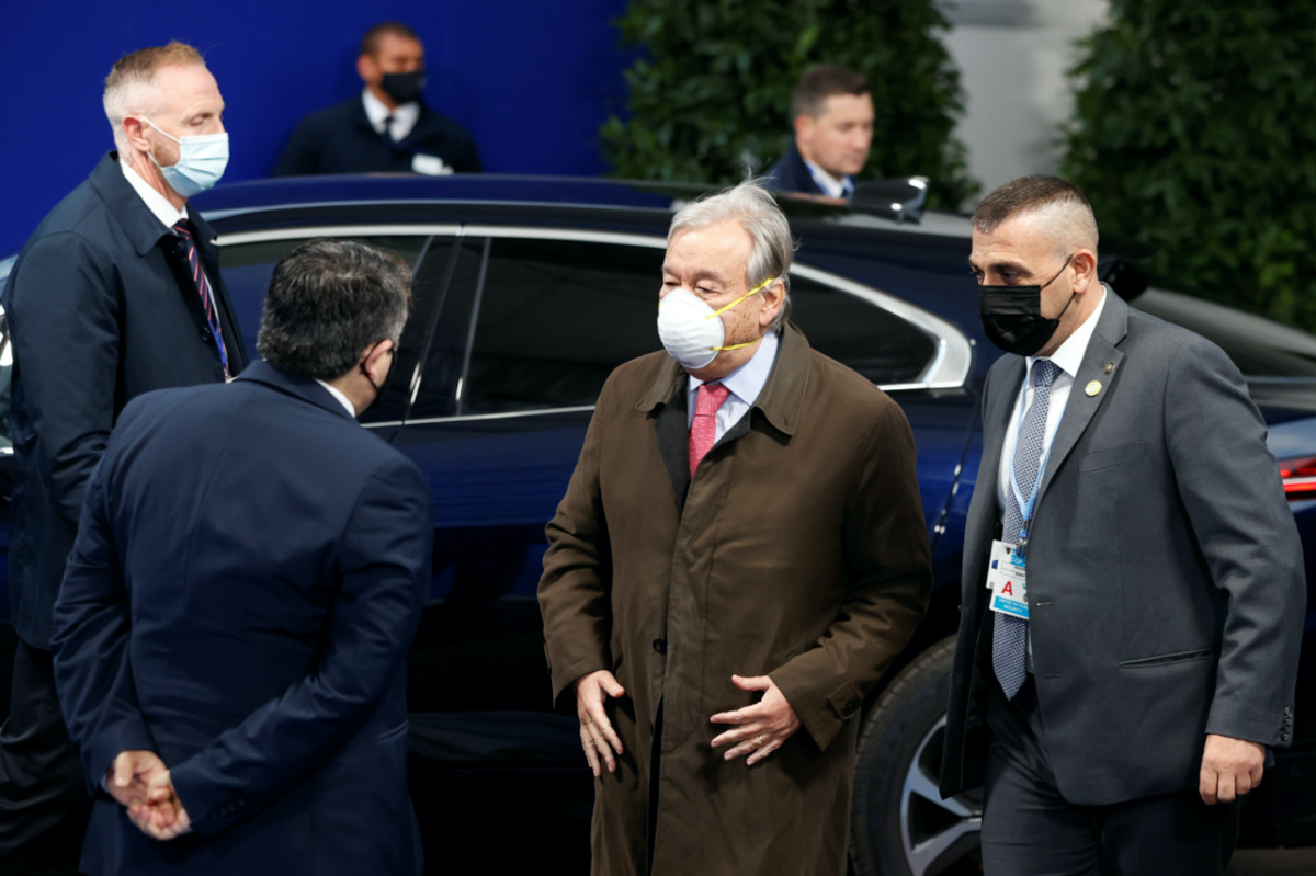 COP26 Antonio Guterres arrives