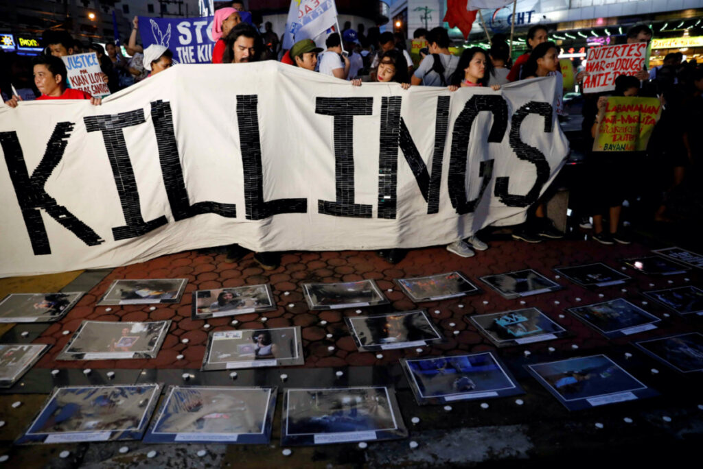 Philippines Manila police killings protest