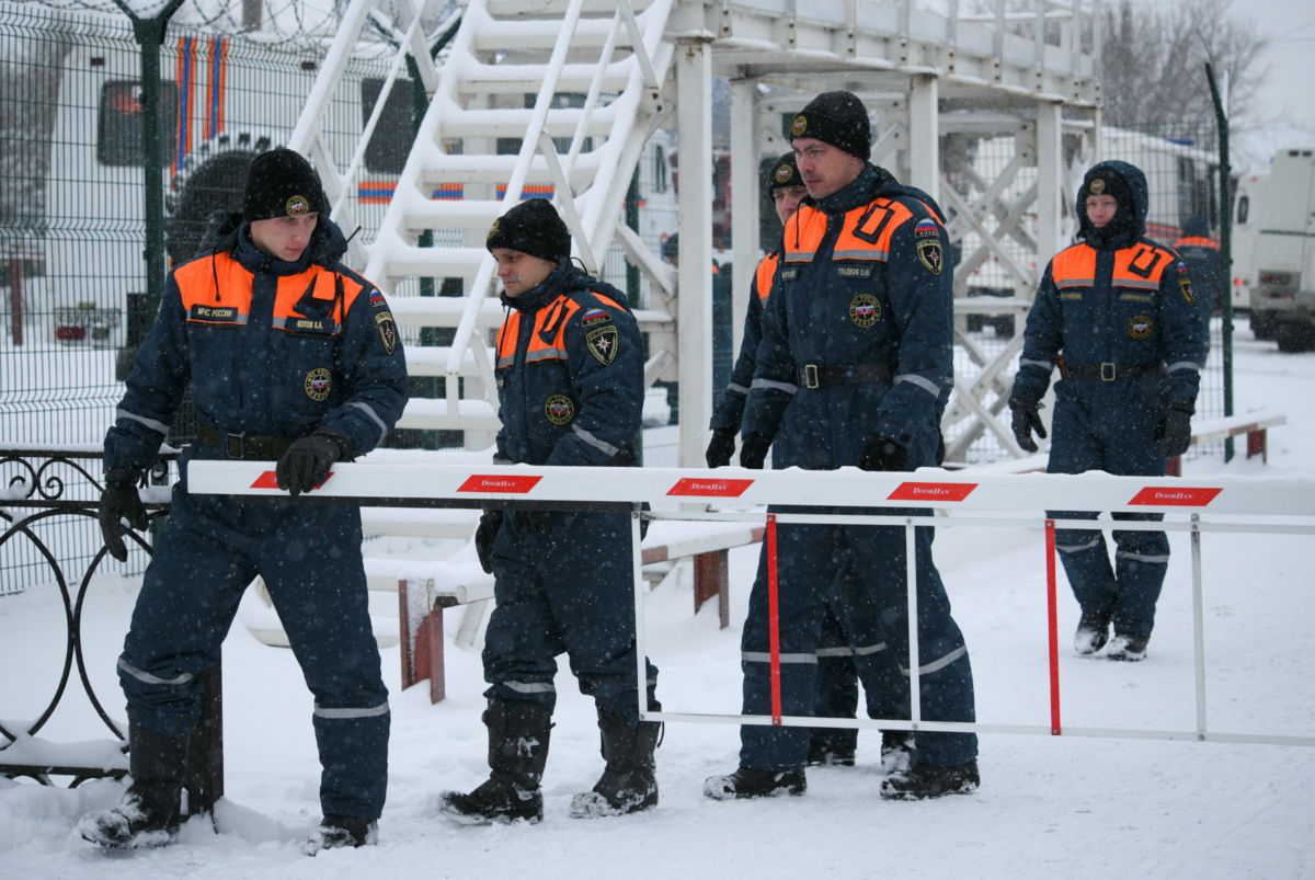 Russia Listvyazhnaya coal mine rescuers