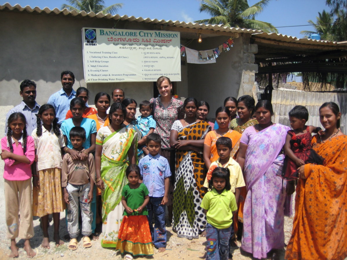 WorldShare Joanna Mansfield with partners in India