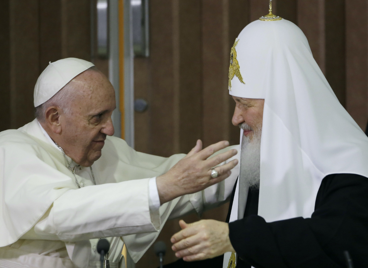 Cuba Pope Francis and Russian Orthodox Patriarch Kirill 2016